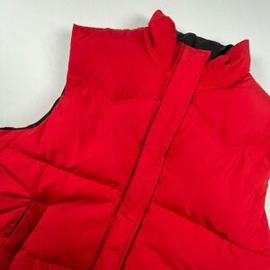 Lauren Ralph Lauren Women's Reversible Down Puffer Vest Black Red L